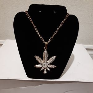 Cannabis pendant necklace